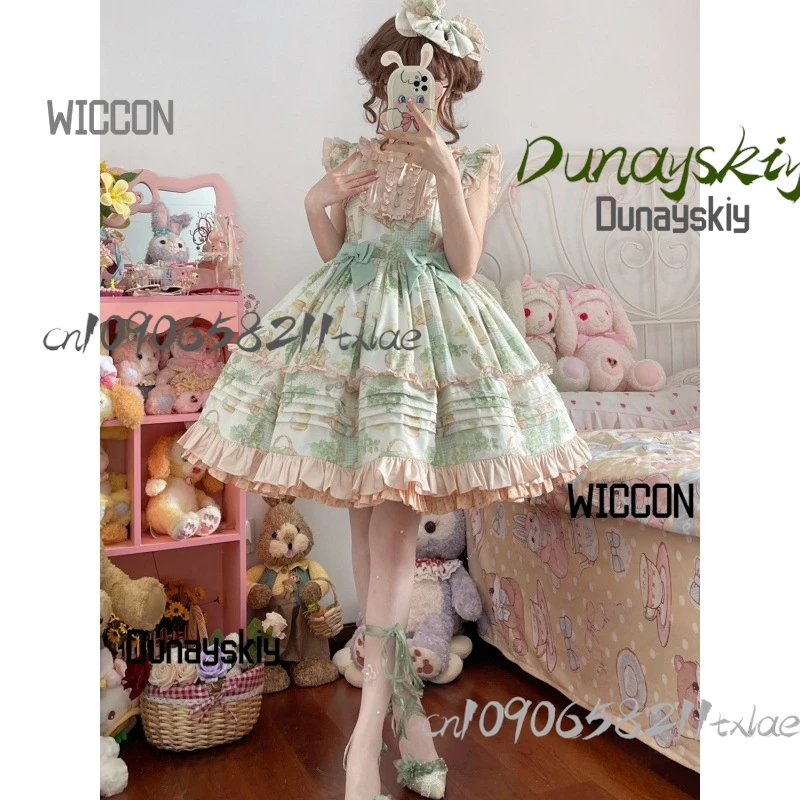 تنورة لوليتا الريفية فستان لوليتا صيفي يومي أزياء تنكرية أنيمي إكسسوارات جيراي كي أزياء الهالوين أزياء نسائية للحفلات التنكرية