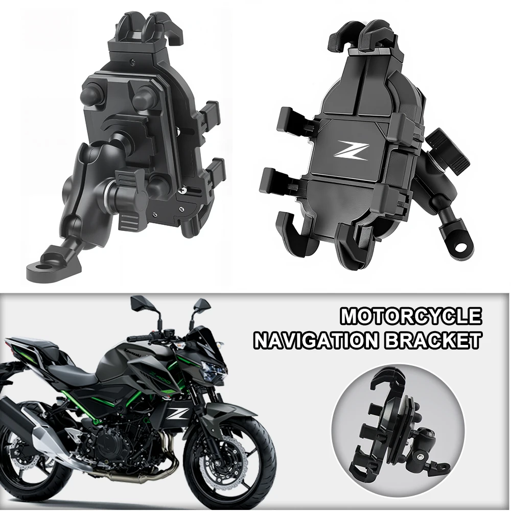 Quick Install Motorcycle Phone Mount Waterproof Handlebar mount For Z Kawasaki Z900SE Z900 Z800 Z750 SE Z1000 Z1100 Z400 Z650