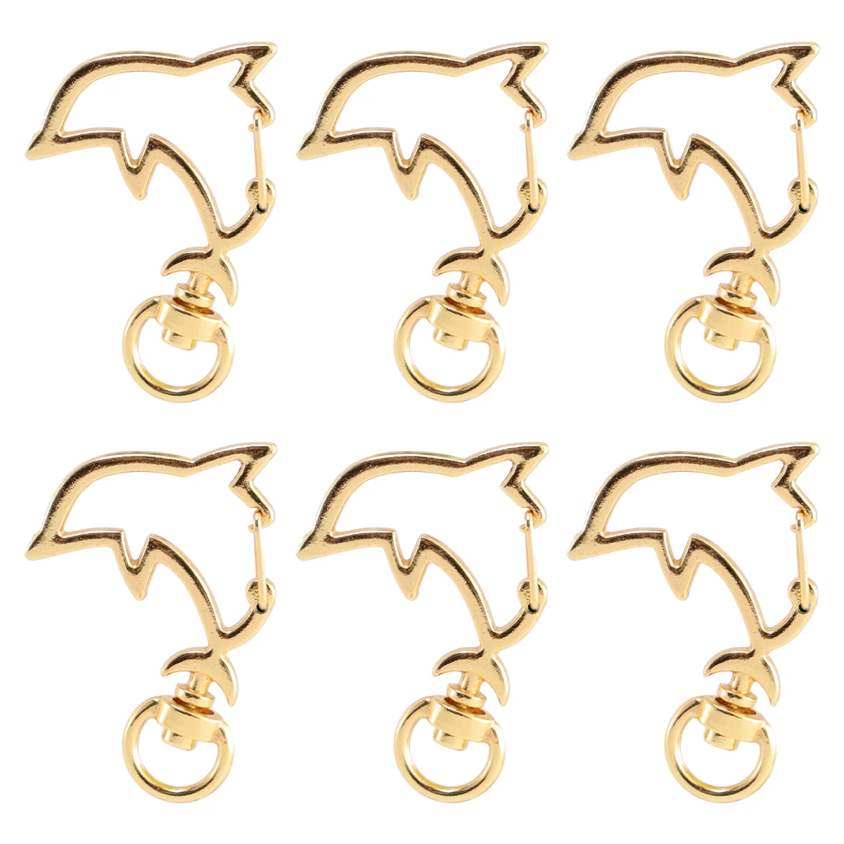

20 Pcs Metal Dolphin Keychain Charms for Jewelry Making Accessories Women Kits Adults Ring