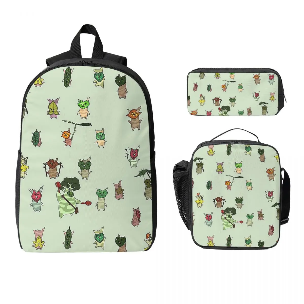 

Korok Backpack Student Boys Girls BookBag School Bag Laptop Shoulder Bags 3ps Insulated Lunch Bag Pencil Case