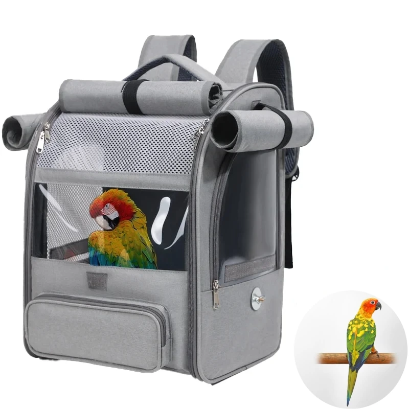 

Portable Bird Carrier Bird Backpack Bag with Perch and Tray for Parrots Parakeets Cockatiels Pets Travel Large space Bird Cage