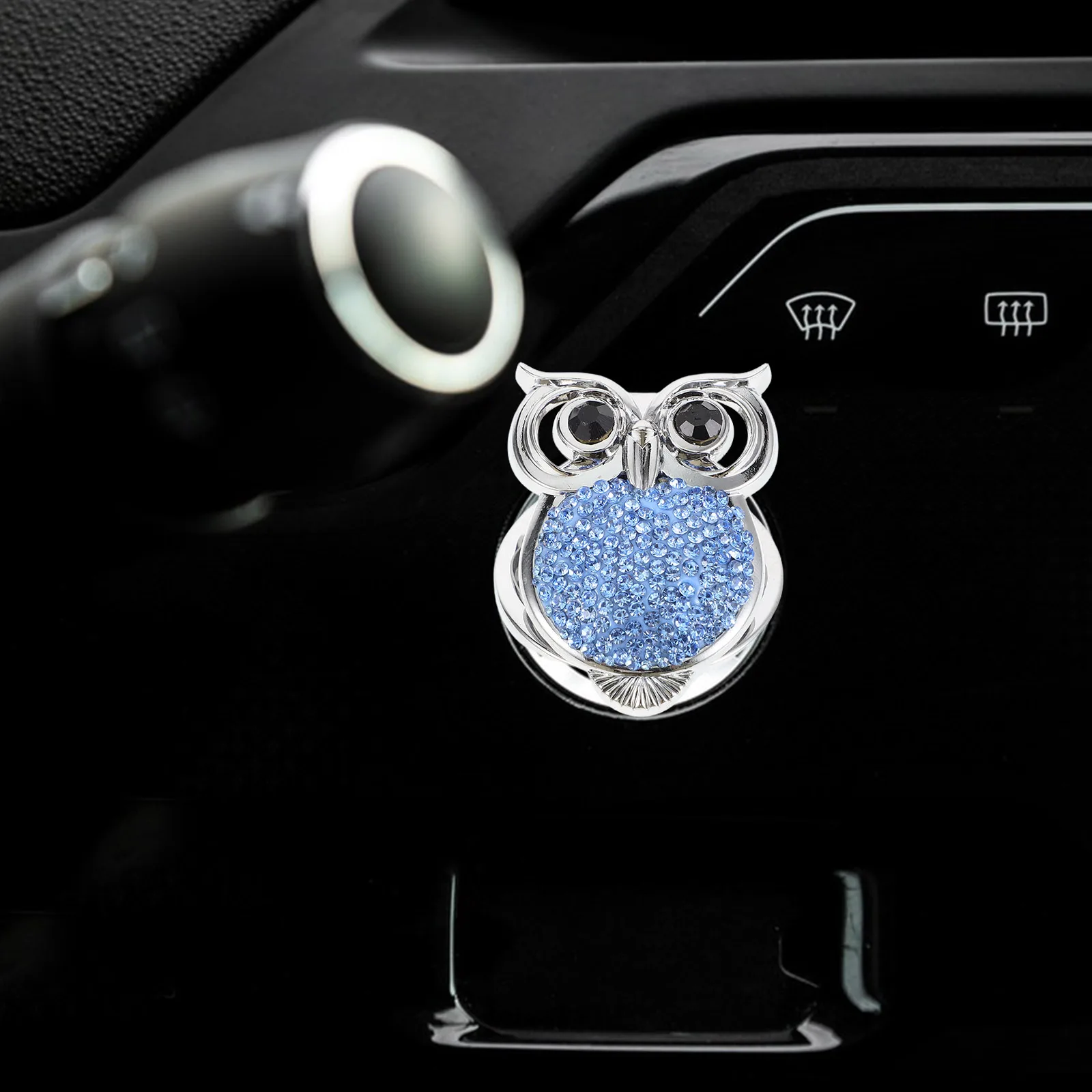 

Car Starter Cover Ignition Button Protection Cap Accessories Cute Owl Design Durable Material Easy Installation Universal Fit