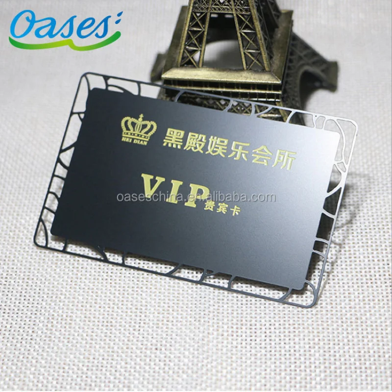 

piecesElectroplated metal black matte stainless steel cardCustom