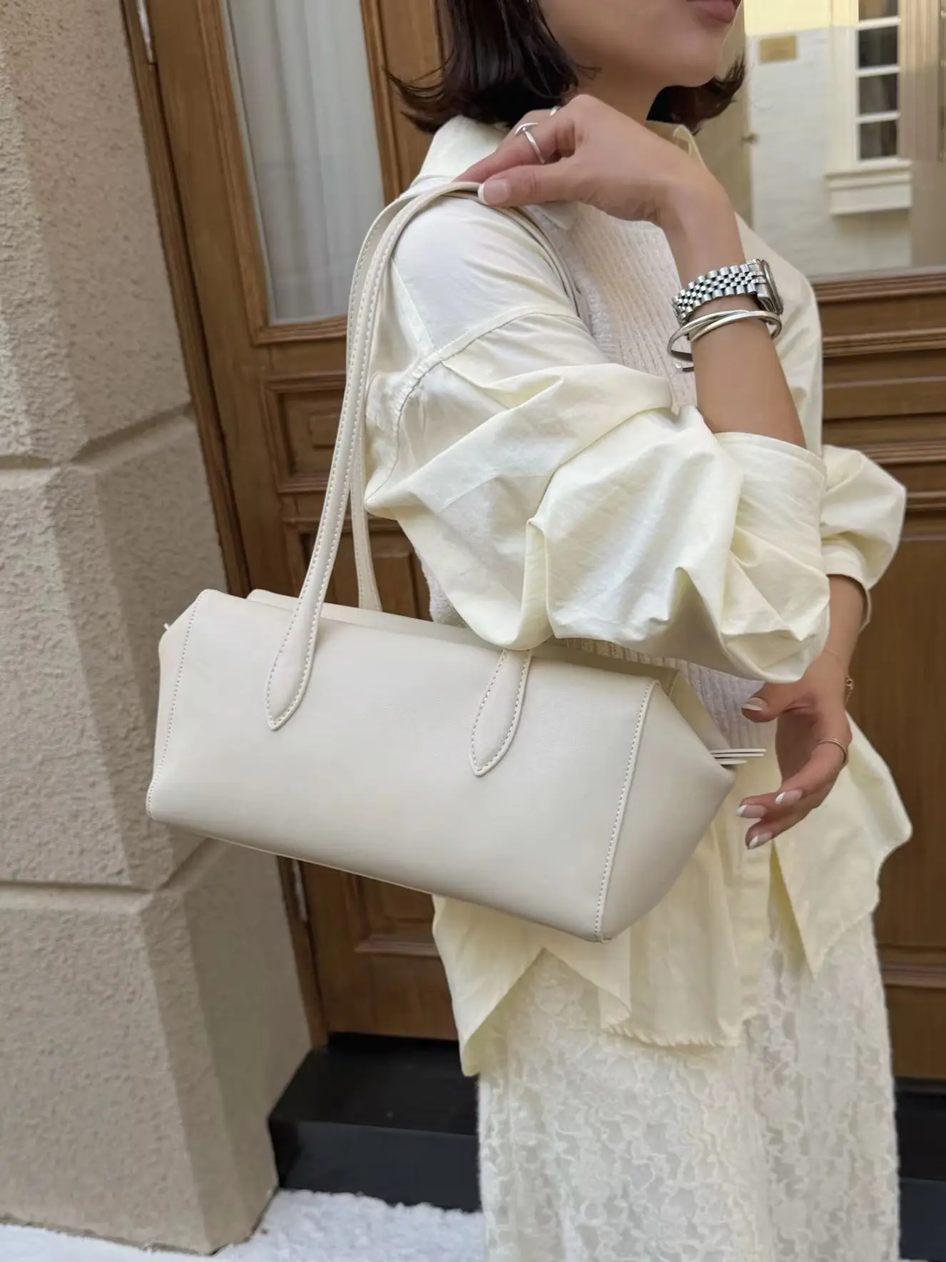 

Новая женская сумка-тоут из натуральной кожи класса люкс, дизайнерская, из воловьей кожи, на плечо, подмышечная, в форме подушки