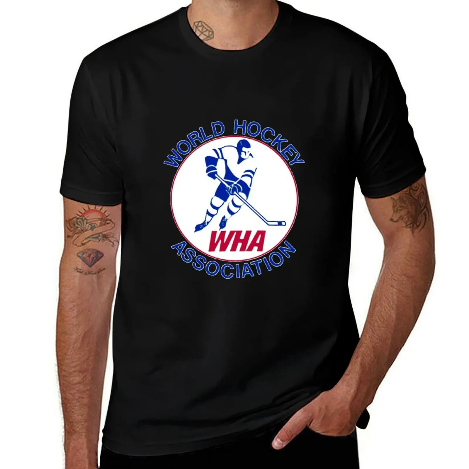 WHA Vintage Hockey Defunct Sports League Logo T-Shirt Casual Loose Fit Summer Tee Shirt T-Shirt