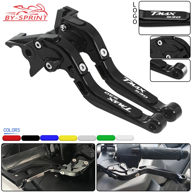 

Motorbike Adjustable Folding Extendable Brake Clutch Lever For TMAX530 SX DX 2012-2018 TMAX560 TechMax TMAX 2019-2024