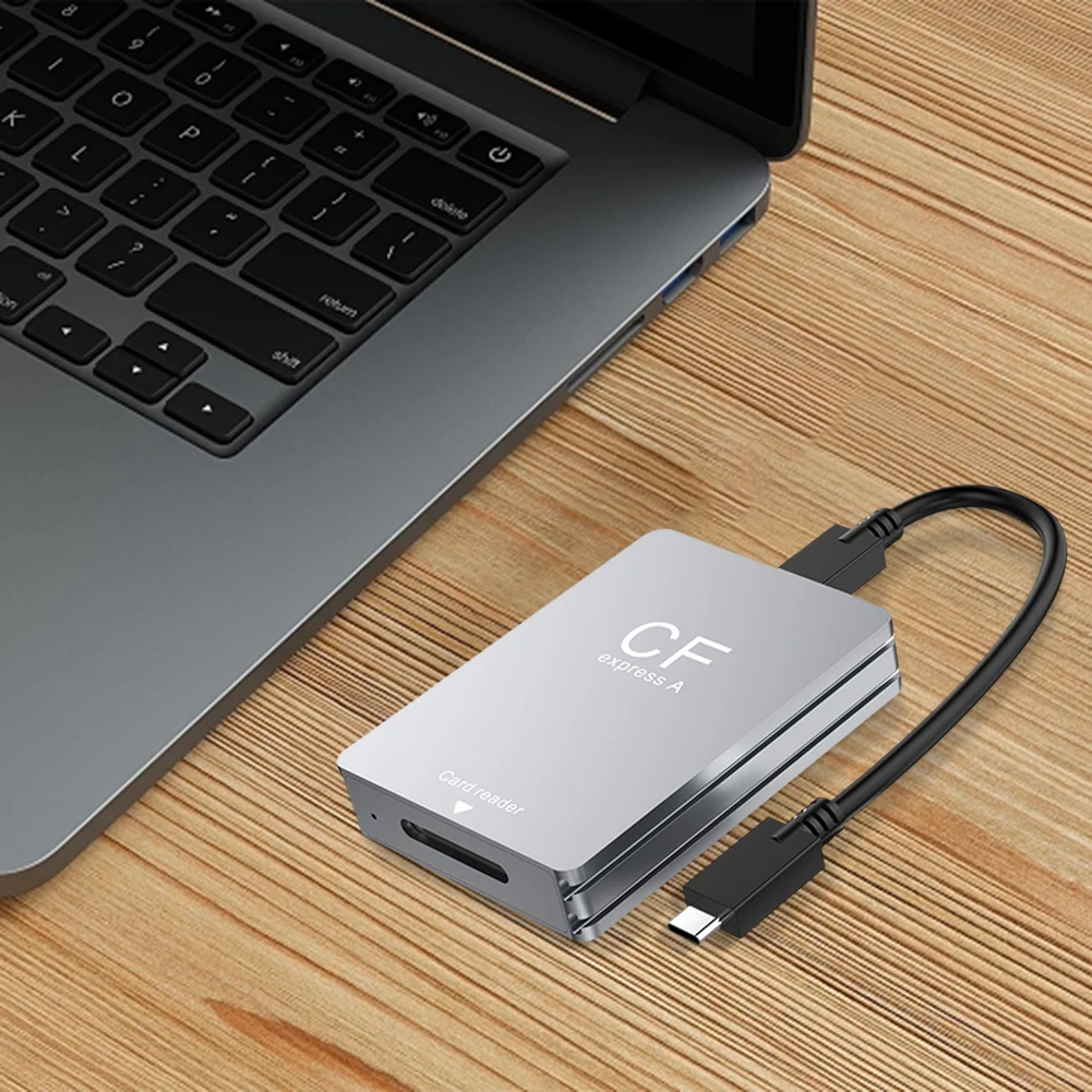 CFexpress Tipe A Pembaca Kartu dengan USB C Ke USB C/USB A Kabel CFexpress Kartu Adaptor Mendukung Android/Windows/OS untuk SLR