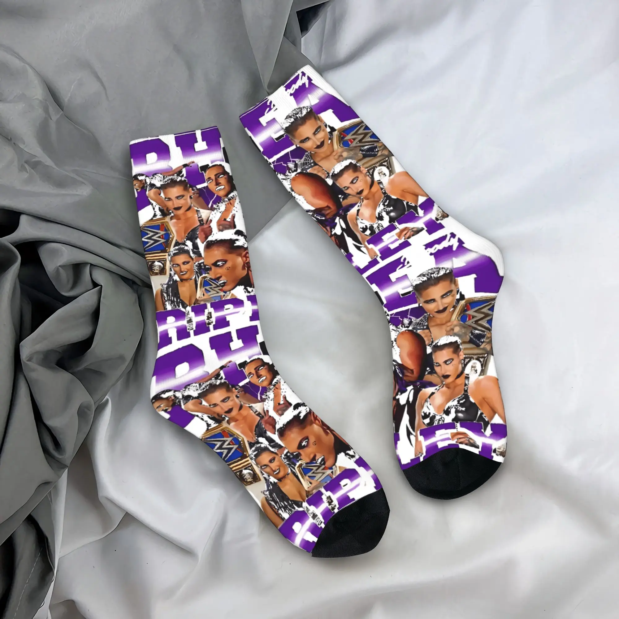 

Men's Socks Rhea Ripley Bloody Stockings Anti Slip Warm Soft Socks Winter Trendy Design Climbing Socks