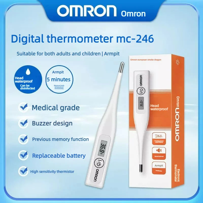 

Omron electronic thermometer home-use thermometer armpit thermometer soft head waterproof Accurate body temperature measurement