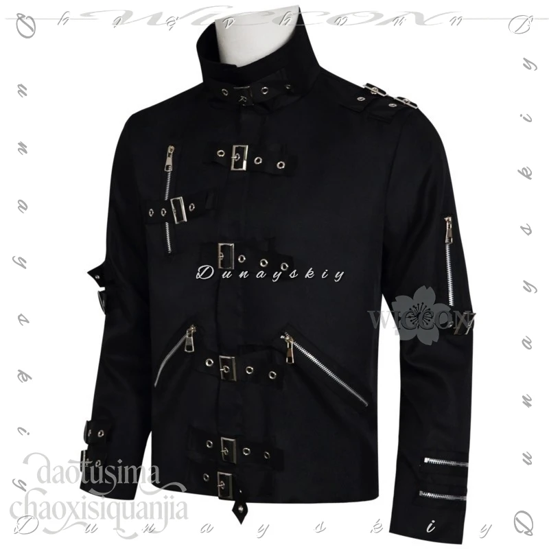 Michael Jackson Cosplay Music Bad Costume Stage Punk Jacket Heavy Metal Performance Outfit MJ Abstract Joint Moving Prop Gifts - view 4