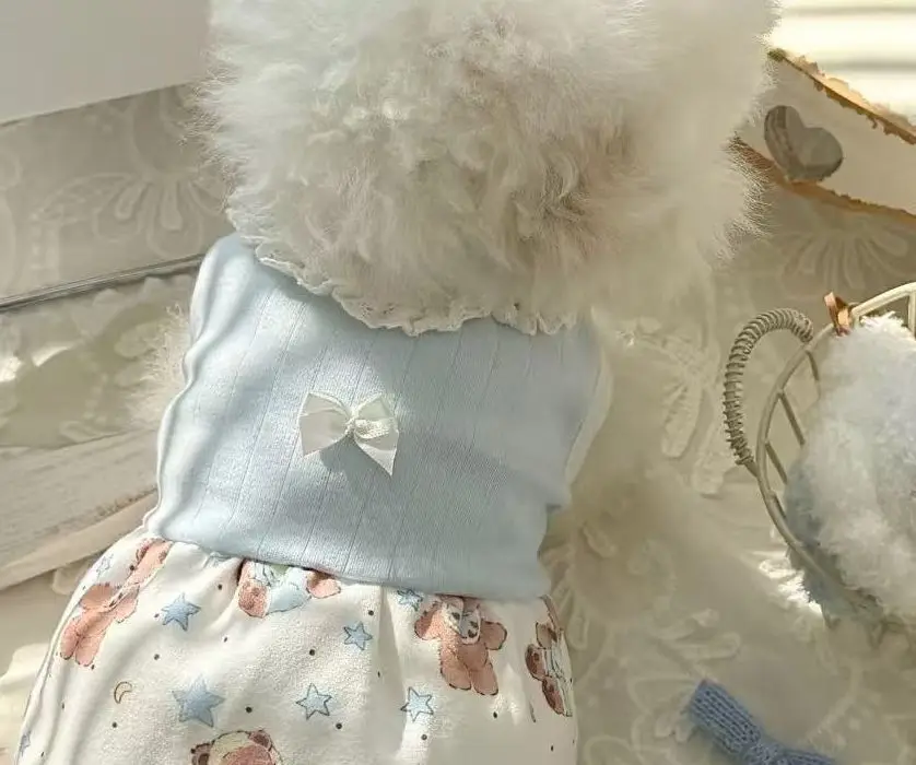 Ropa con tirantes para perros, encaje y burbujas estilo calabaza - imagen 2
