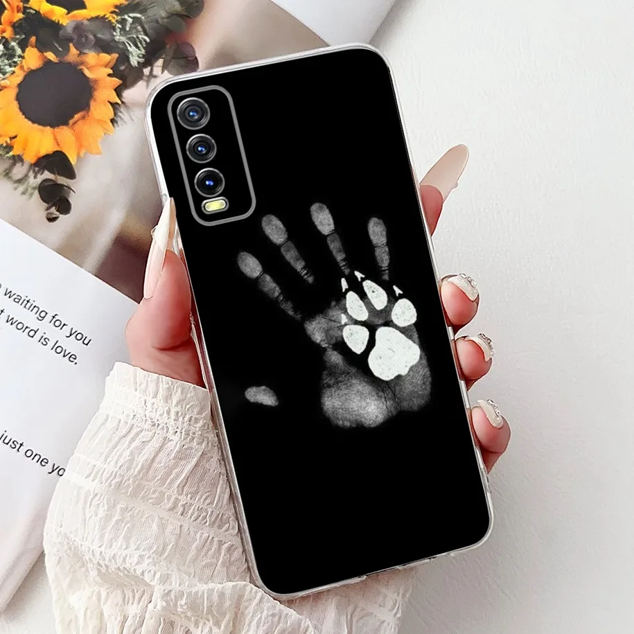 حافظة لهاتف Vivo Y20i V2027 لهاتف Vivo Y20 V2029 Y20s غطاء خلفي كرتوني على شكل نمر لطيف من السيليكون الناعم لهاتف Vivo Y11s Y12s Y12a