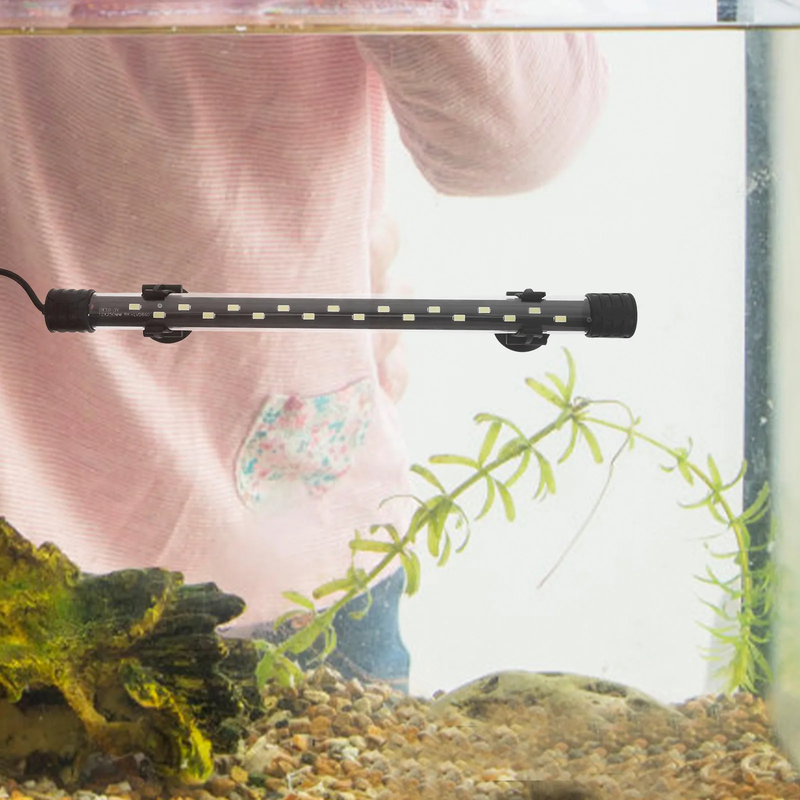 

Decorative LED Aquarium Light Fish Tank Light Submersible for Saltwater Freshwater Aesthetic Touch Eu Plug Fish Tank LED