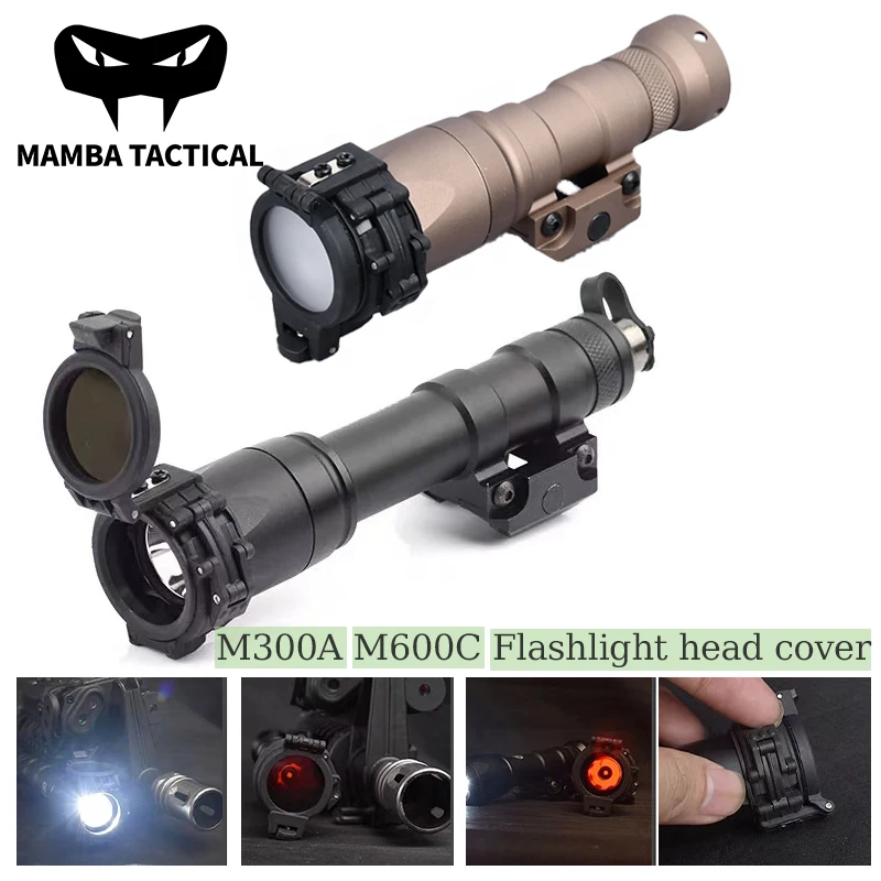 

WADSN M300A M600C Tactical Flashlight With LightCap White LED/IR Flashlight Head Cover 25mm For M600 Scout Light Diffuser Cap