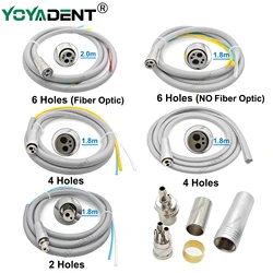 Dental Silicone Hose 2/4/6 Hole With Fitting For Fiber Optic Low/High Speed Handpiece Connector Dental Chair Accessories