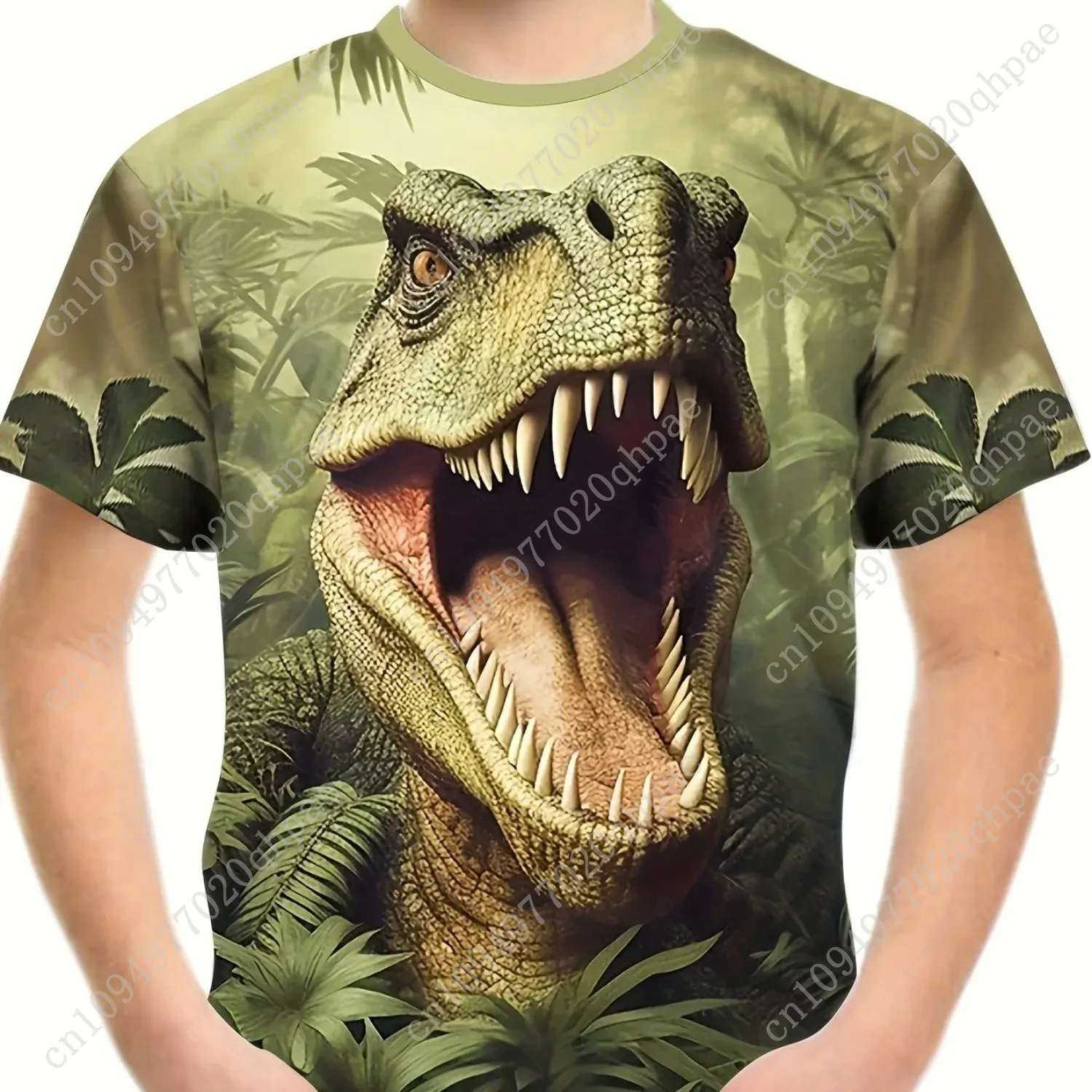 ملابس الأطفال الأولاد التي شيرت قصيرة الأكمام فتاة تي شيرت ثلاثية الأبعاد الكرتون الديناصورات عادية الجولة الرقبة تيز الاطفال ملابس الصيف بلايز