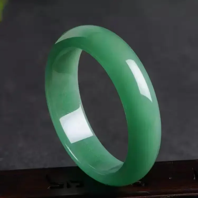 Dongling Jade Bracelet Indian Jadeite A Goods Full Green Ice Bangle Radiation Protection Enhancement Physical Fitness Jewelry