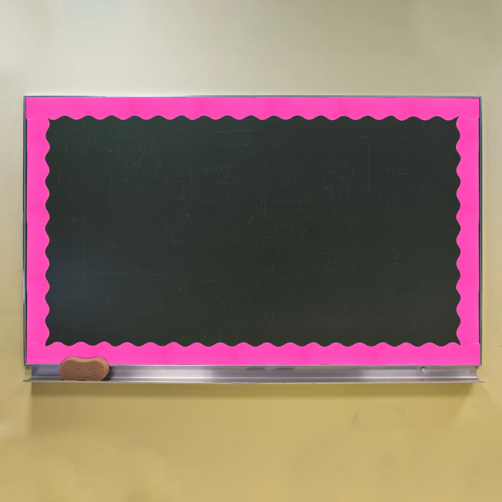

6 Rolls 5.7x10m Waterproof Bulletin Board Border Sticker Decorative Trim Classroom Door Window Chalkboard Whiteboard Removable