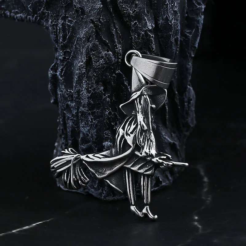 Movie 2024 New Fashion 316L Stainless Steel Witch Pendant Necklace For Man Women Couple Gift
