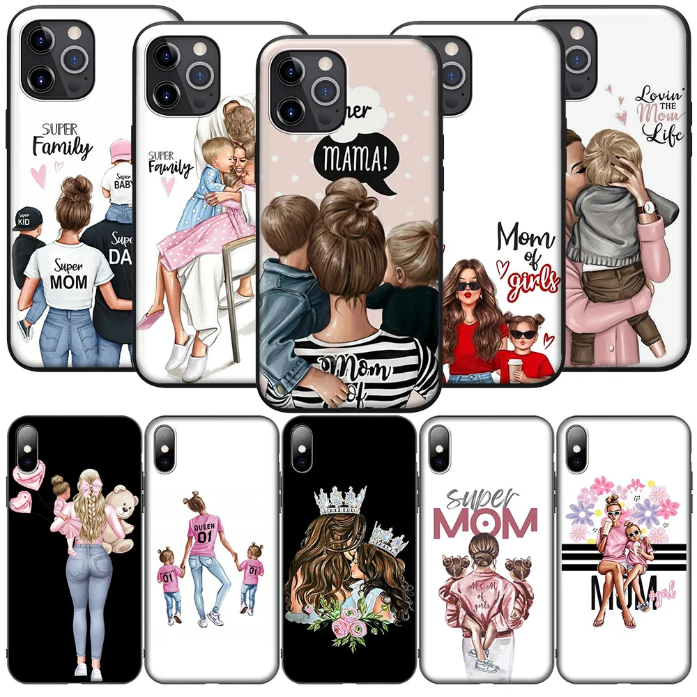 SO66 Fashion Super Mama Mom Dad Cover Phone Case for Xiaomi Redmi Note 11 11s 10 10s 9 9s 10t 8T 8 7 6 Pro Max