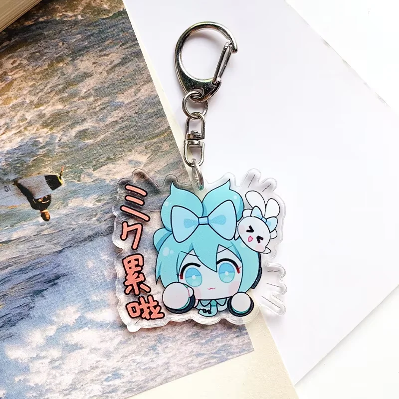 Acrylic Keychain Cute Girl Anime Peripheral Creativity Cute Backpack Pendant Decor Fashion Surprise Couple Toy Gift - view 6