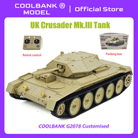 1:16 RC Tank UK Crusader Mk.III Tank Model 2.4G Military Vehicle Remote Control Crawler Car Battle Tanks Model Hobby Toys RTR
