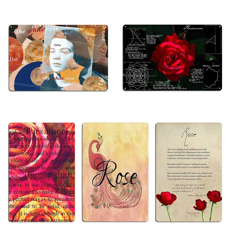 Sophie Scholl NECESSARY ROSES Herbal Apothecary: Rose Metal Party Customize Iron Vintage Rusty Tin Sign Poster