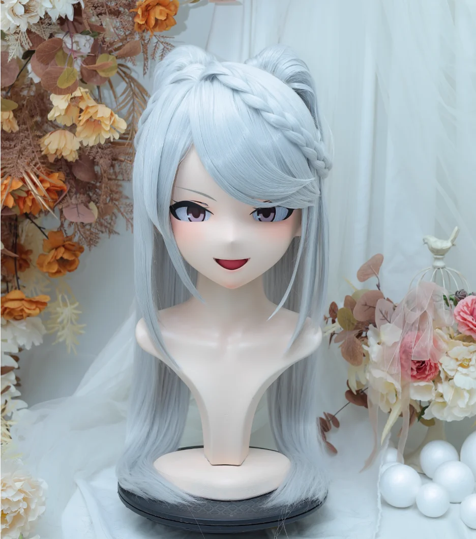 

(NFD36--14 Customize Full Head With Lock Pretty Female/Girl Japanese Animego Character Kig Cosplay Kigurumi Mask Crossdress Doll
