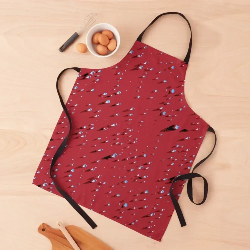 

Bubbles on Red Apron Kitchen Household Items Kitchen New 2022 Year Women's Dress cookings for women Apron
