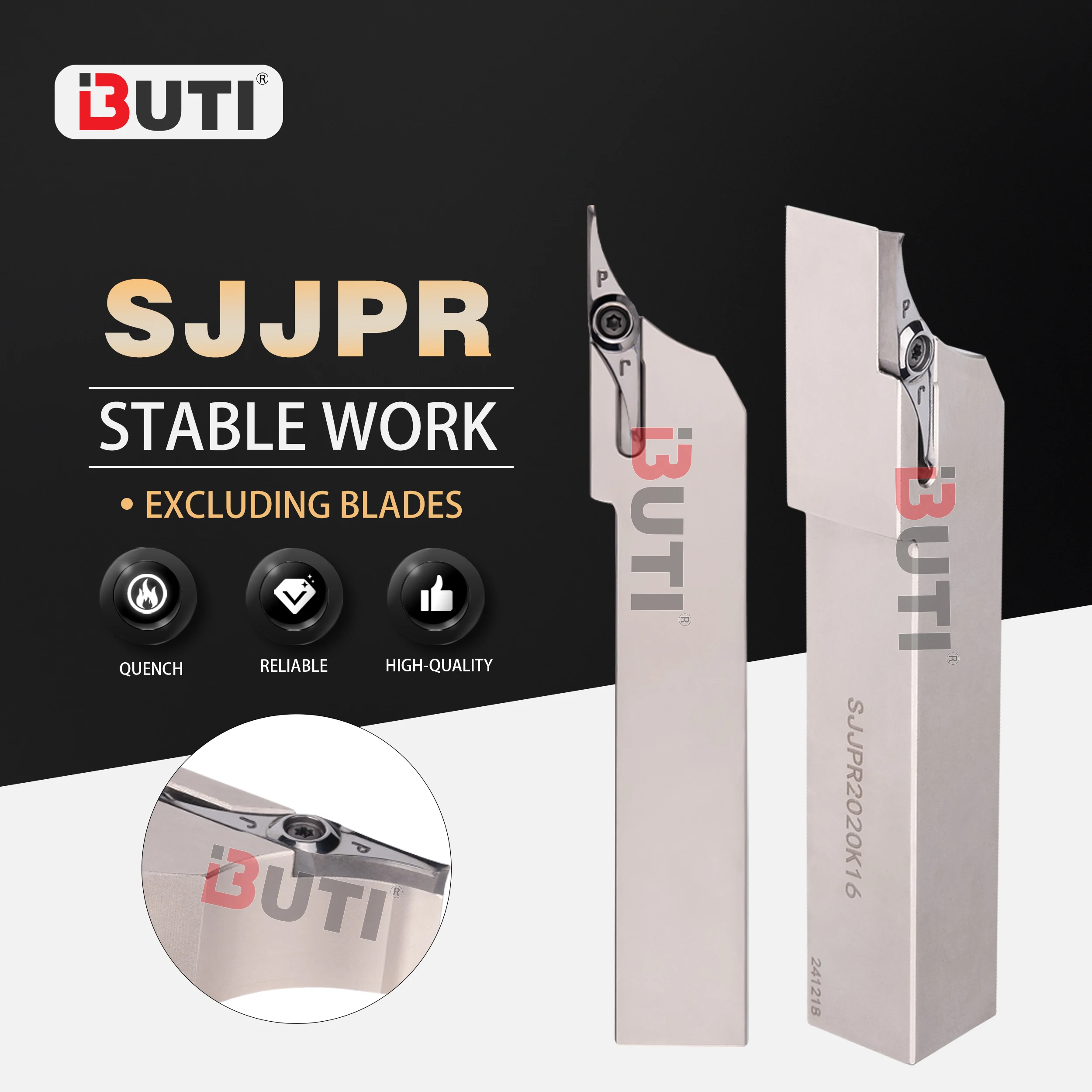 SJJPR1616K16/2020K16/2525M16 Half Moon Turning Tool Holder VCGX18T308-PJ/DM Single Blade Double Edge Aluminum Bending Moon Blade