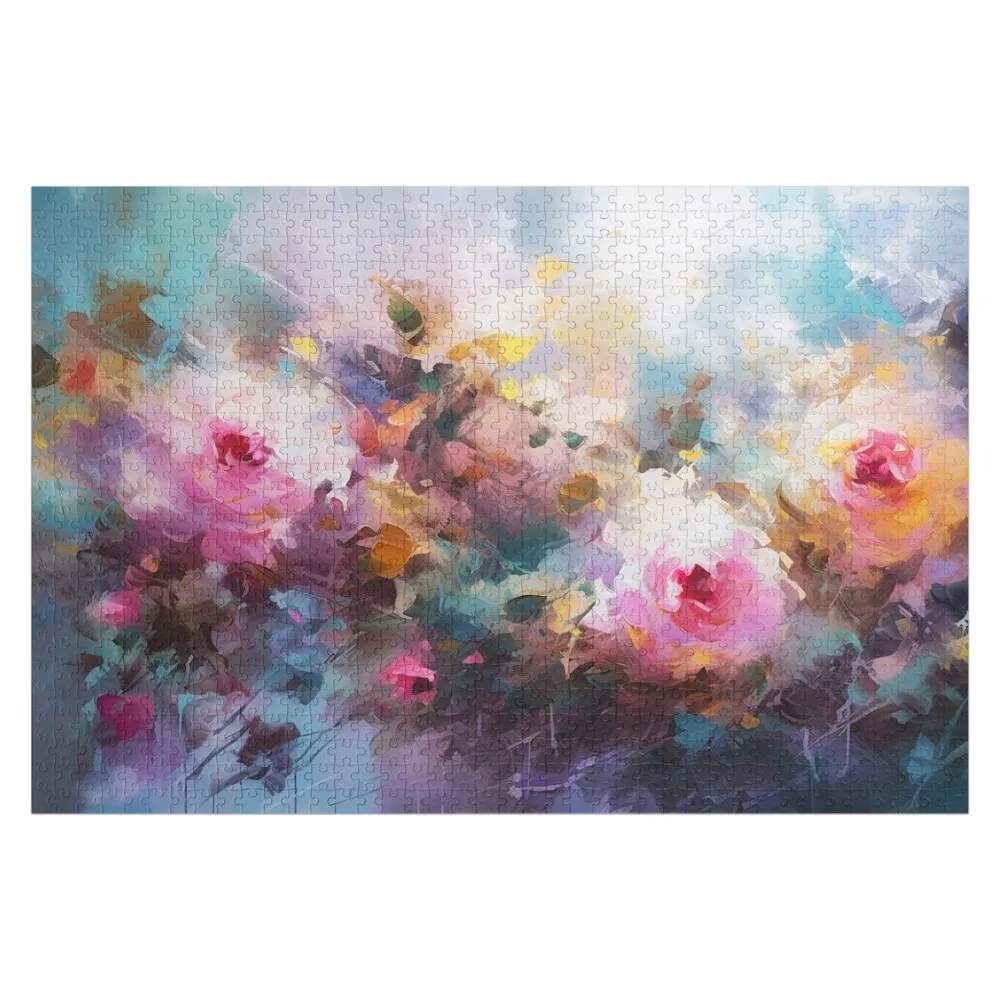 Rose garden Impressionism painting 10 Jigsaw Puzzle Photo Jigsaw For Kids Customizable Child Gift Customized Photo Puzzle