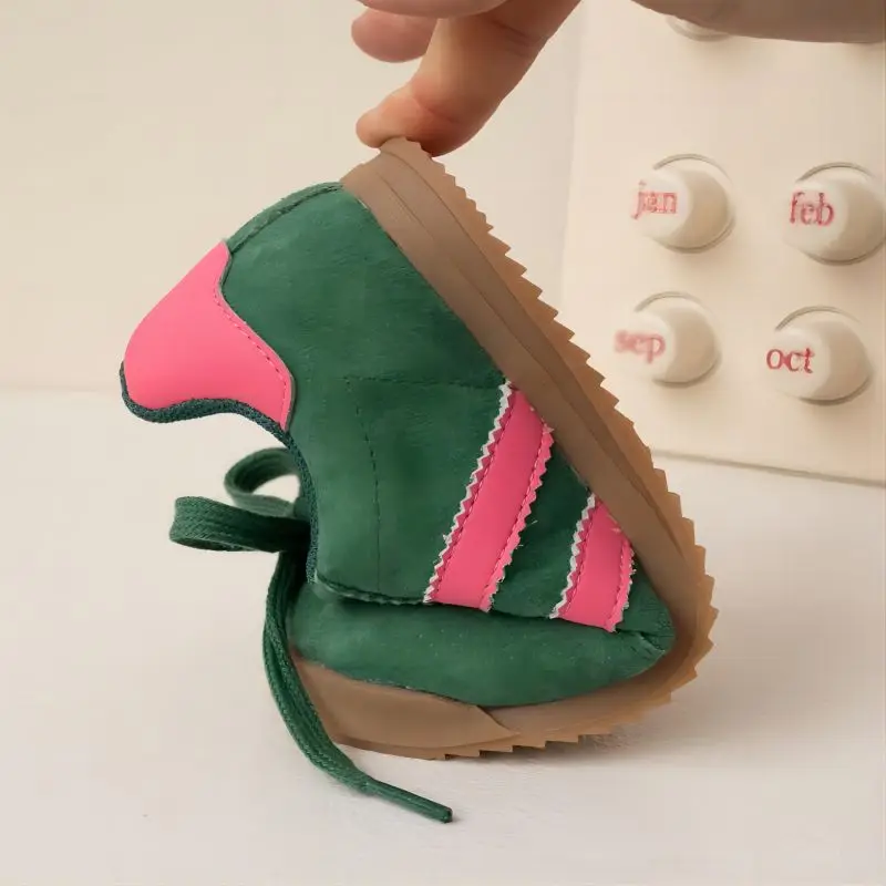 Zapatos de ante para niños y niñas, chanclas cómodas de suela suave, estilo británico, a la moda, color verde caqui y Camel, novedad de otoño, 2024