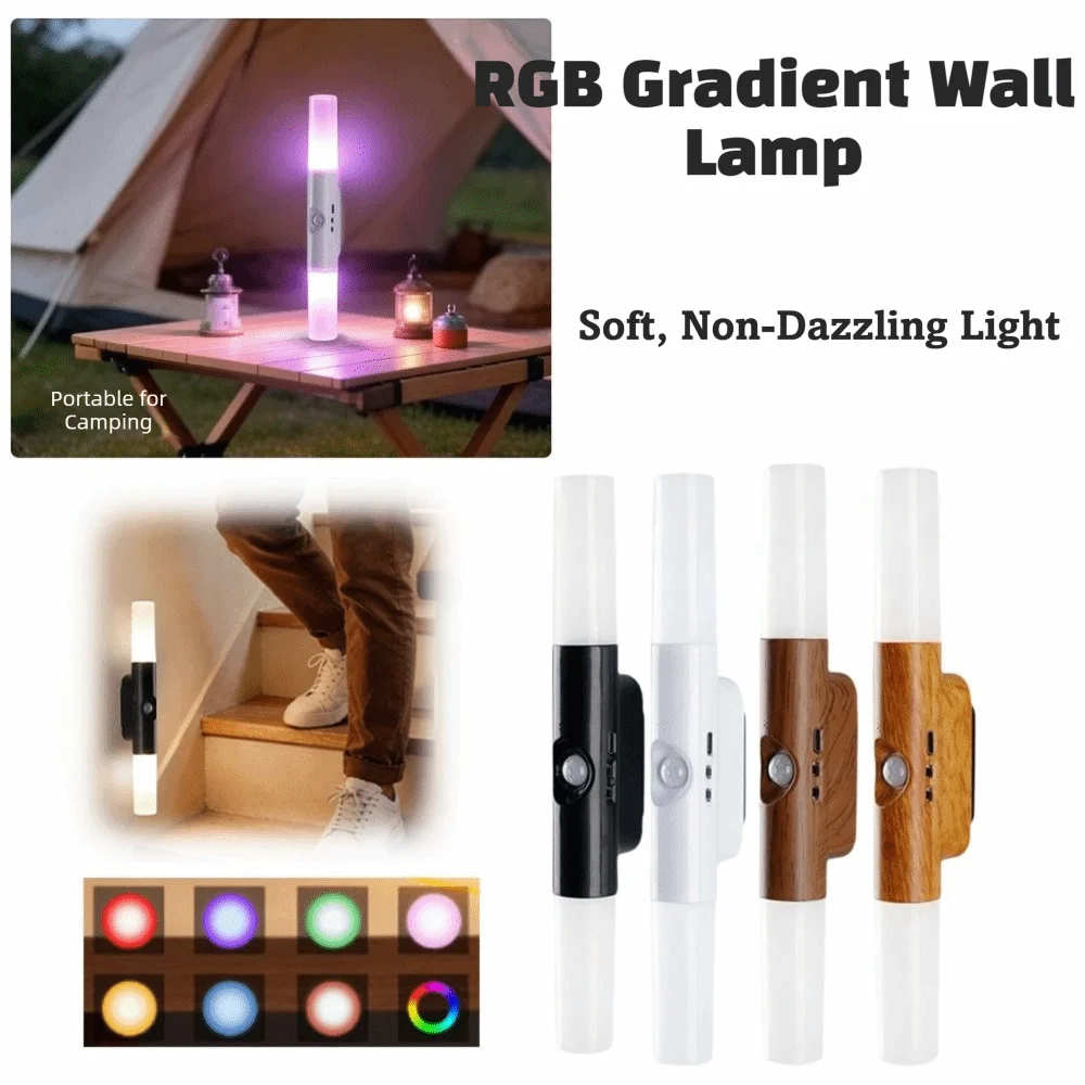 Wireless Sensor Night Light 3/7 Colors Changing Rechargeable Wall LED Lamp Motion Sensor Magnetic Sticker LED Closet Light