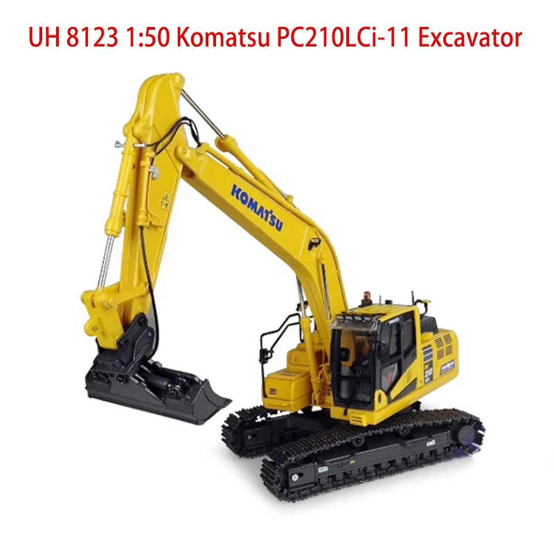

UH 8123 Литой под давлением масштаб 1:50 Komatsu PC210LCi-11 Экскаватор из сплава, инженерная модель автомобиля, коллекция для хобби для взрослых, сувенирный дисплей