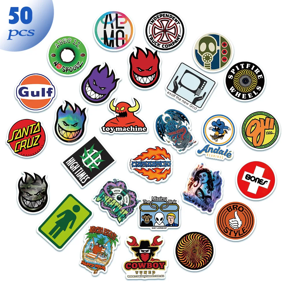 10/50pcs Retro style skateboard stickers skate Graffiti Stickers for DIY Luggage Laptop Skateboard Motorcycle Bicycle Stickers