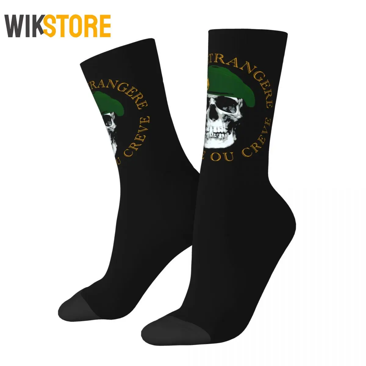 

Colorful March Or Die France Apedes Legio Patria Nostra Soccer Socks French Foreign Legion Crew Socks for Unisex