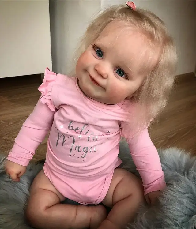 NPK 50CM Soft  Body Silicone Reborn Toddler Girl Doll Maddie Soft 3D Skin Multiple Layers Painting Visible Veins