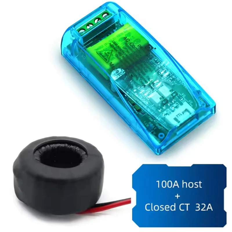 PZEM-004T 4.0 Single Phase Wattmeter Kwh Meter 220V 32A Electricity Volt Amp Frequency Energy Meter-A86Z