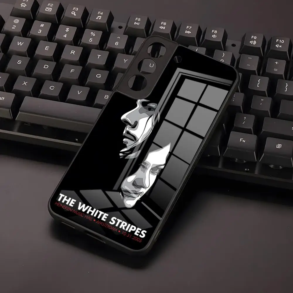 Band The White Stripes Phone Case For Samsung S24 S23 FE Ultra S22 Plus S20 Note 20 Magnetic Wireless Cover