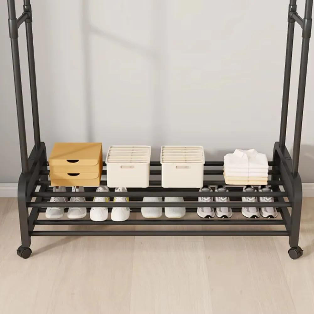 Clothes Rack Movable Large Clothes Hanger Simple Multilayer Drying Rack Household Floor Type Drying Rack Portable Coat Hanger image 5