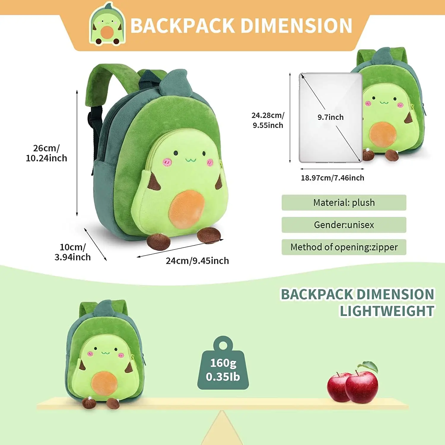 Personalised  Embroidery Toddler Kids Backpack Lightweight Children's Animal School Bag for Kindergarten Preschool Boys Girls