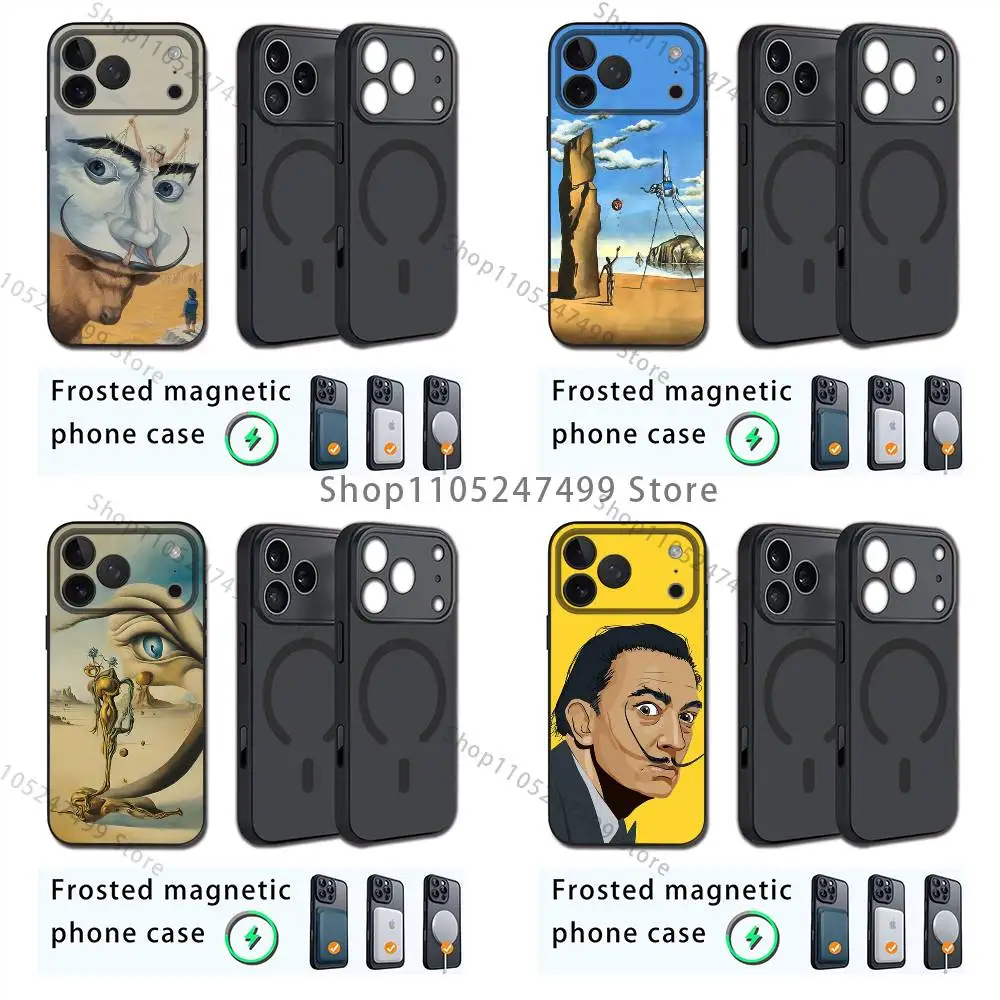 

Etui Salvador Dali Painting Phone Case For iPhone17,16,15,14,13,12,11,Pro,Max,Plus,Mini,SE4,E Magnetic Magsafe Wireless Charging