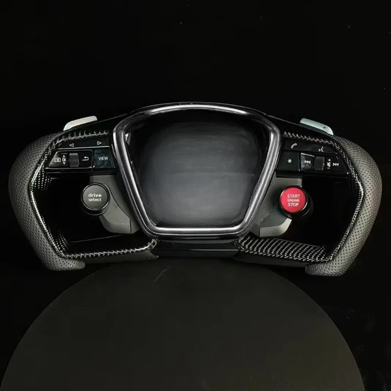 High-End Carbon Fiber Flat Bottom Steering Wheel for Audi RS3 RS4 RS5 S3 S4 A4 A5 A6 Q5 Q7 Sport Custom Airplane Style Volante