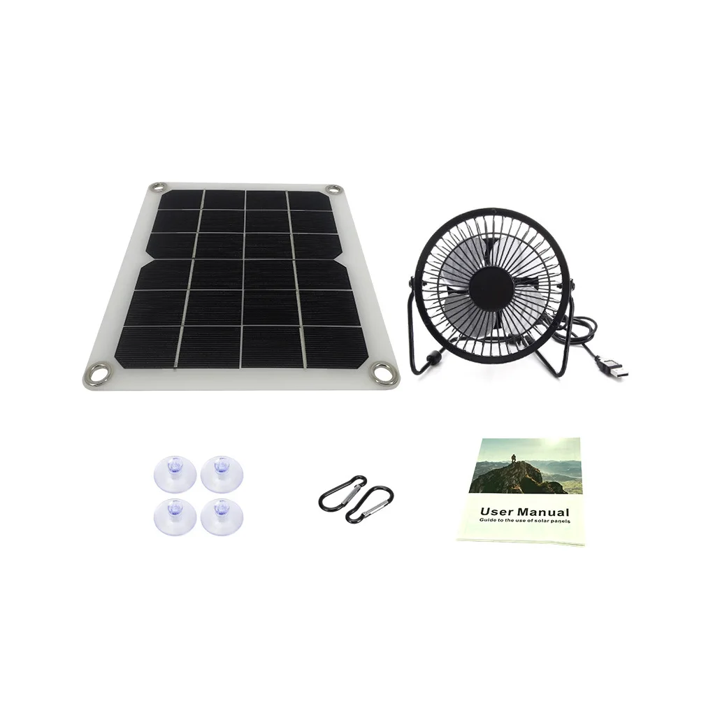 10W Solar Panel Fan Kit Mini Exhausting Ventilator Cooling Device Air Extractor Fans Outside Chicken Pet House