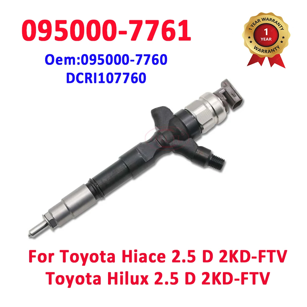 ORLTL 095000-7761 Diesel Injector 0950007761 Common Rail Injection 095000-7760 DCRI107760 For Toyota Hiace/Hilux 2.5 D 2KD-FTV