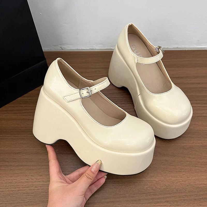 

Женские туфли Мэри Джейн на высоком каблуке, платье на платформе, модная обувь на мелком каблуке, дизайнерские сексуальные туфли-лодочки, новинка 2025, элегантная роскошная обувь Zapatos Mujer