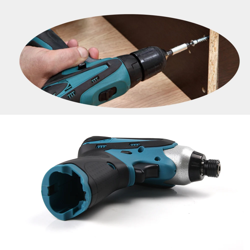 ALLSOME 12V Electric Cordless Portable Screwdriver Li-ion Battery Adjustable Speed With LED Light DIY Tools For Makita Battery