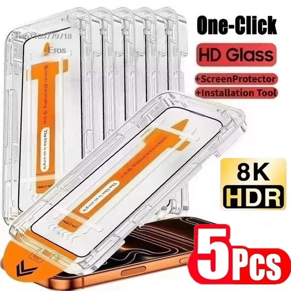 Aliexpress 2/5PCS Dust-free Installation HD Screen Protector For iPhone 18 Pro Max 17 Pro Max 16 15 14 13 12 11 Mini 16e Air Tempered Glass - Aliexpress Deal