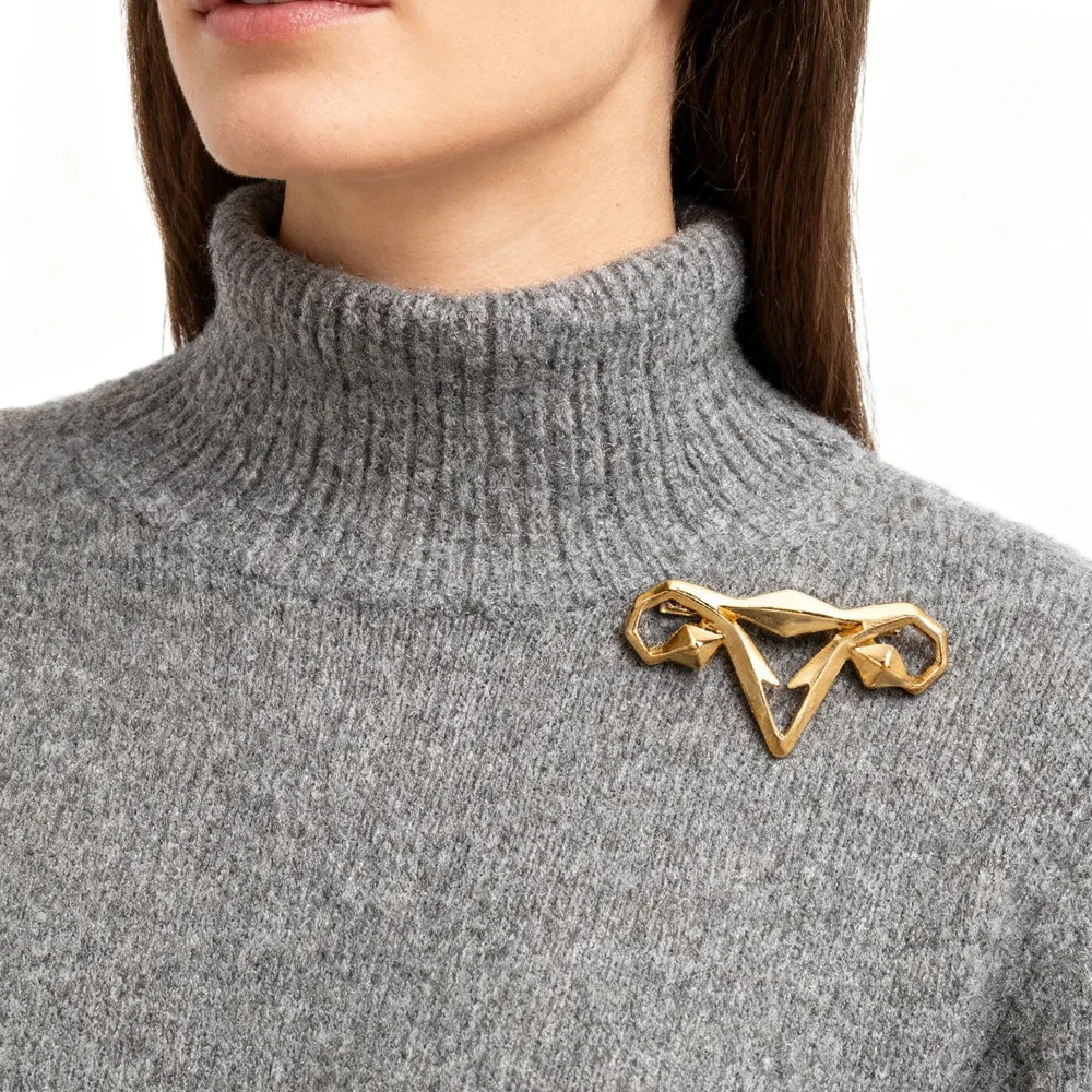 DCARZZ Medical Uterus Pin Gynecology Theme Brooch for Women Girls Doctor Nurse Lapel Badge Accessories Jewelry Gifts