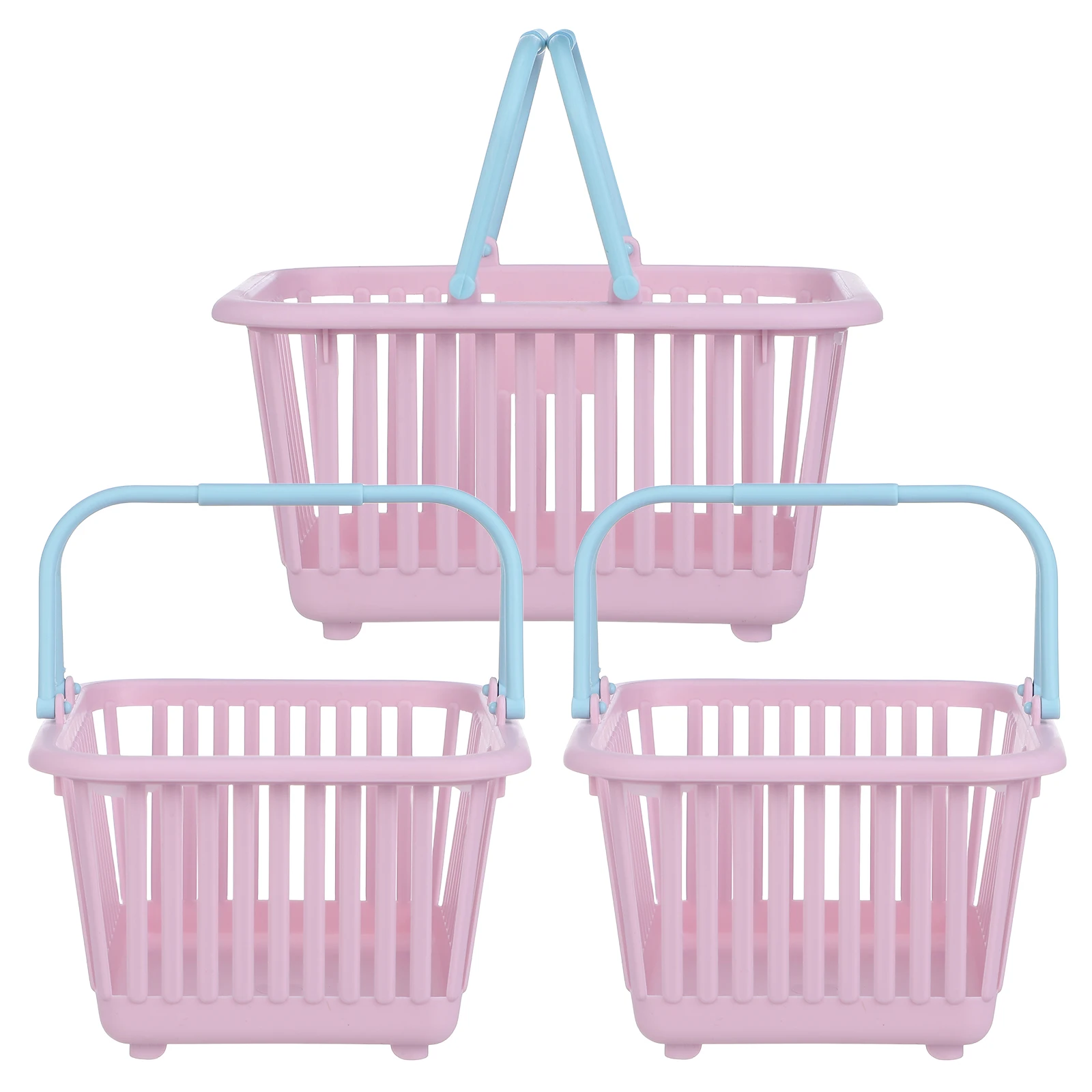

3pcs Small Shopping Baskets Kids Play Grocery Mini With Handles Fruit Pick Bath Party Favor Classroom Supplies Plastic Home